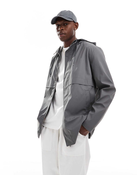 Shower Resistant Rubberised Rain Jacket