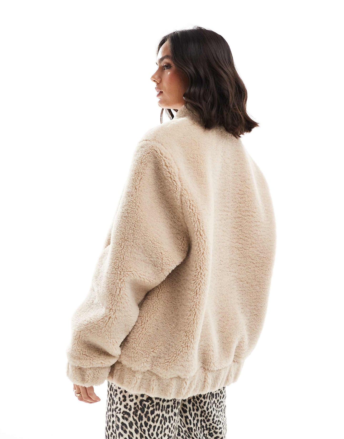 Oversized Borg Bomber Jacket