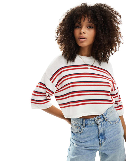 Knitted Short Sleeve Jumper