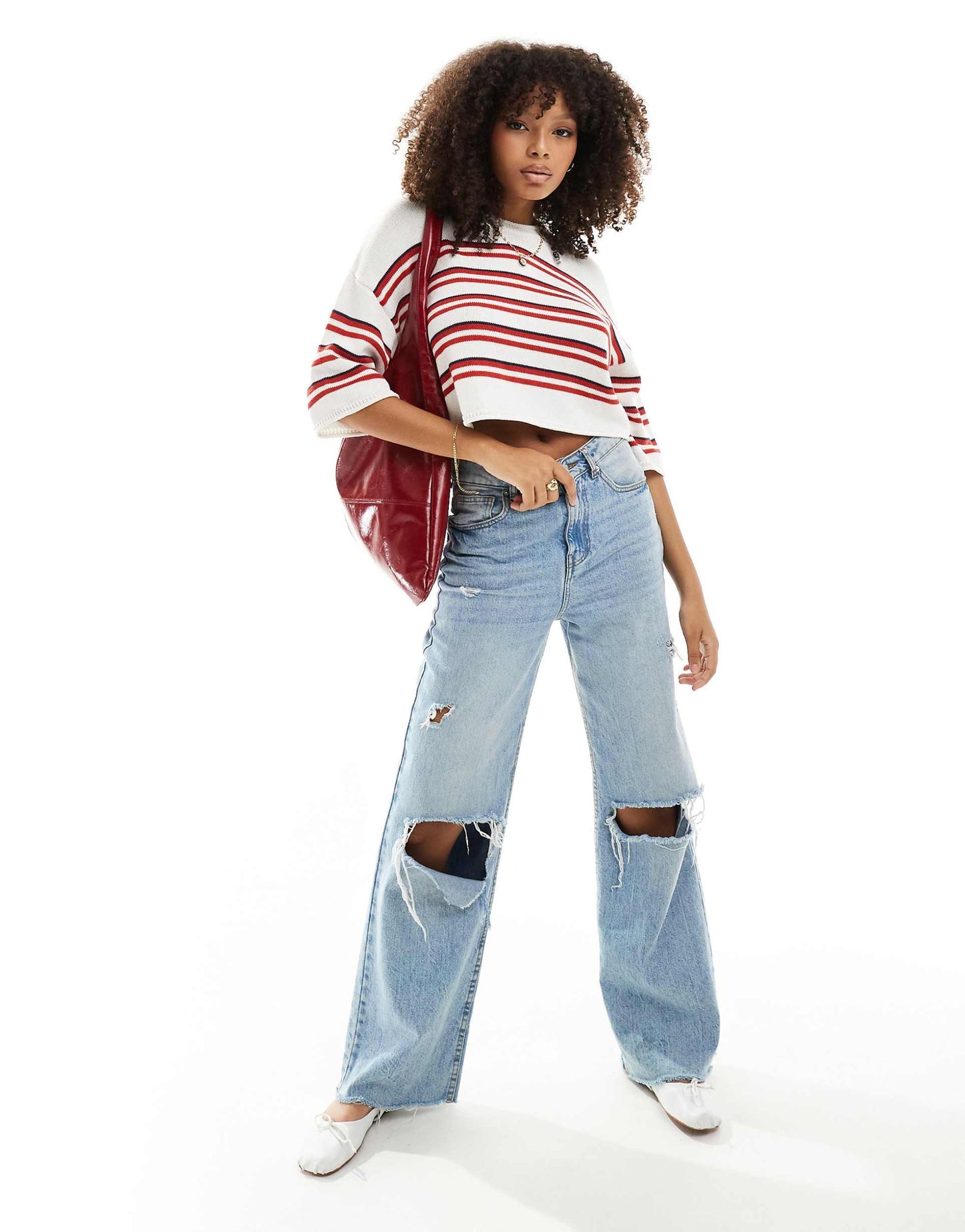 Knitted Short Sleeve Jumper