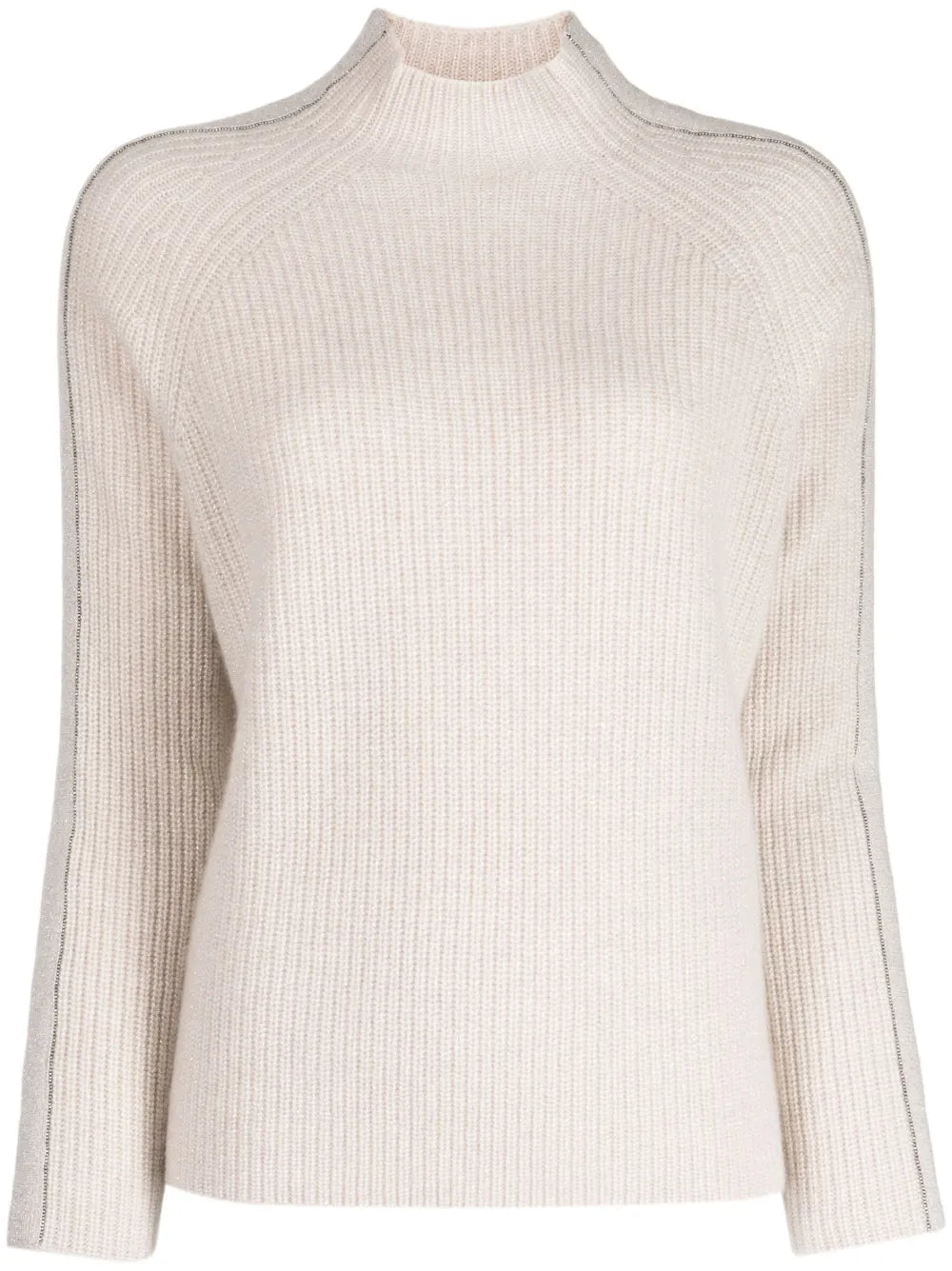 Sparkle-Knit Funnel-Neck Jumper