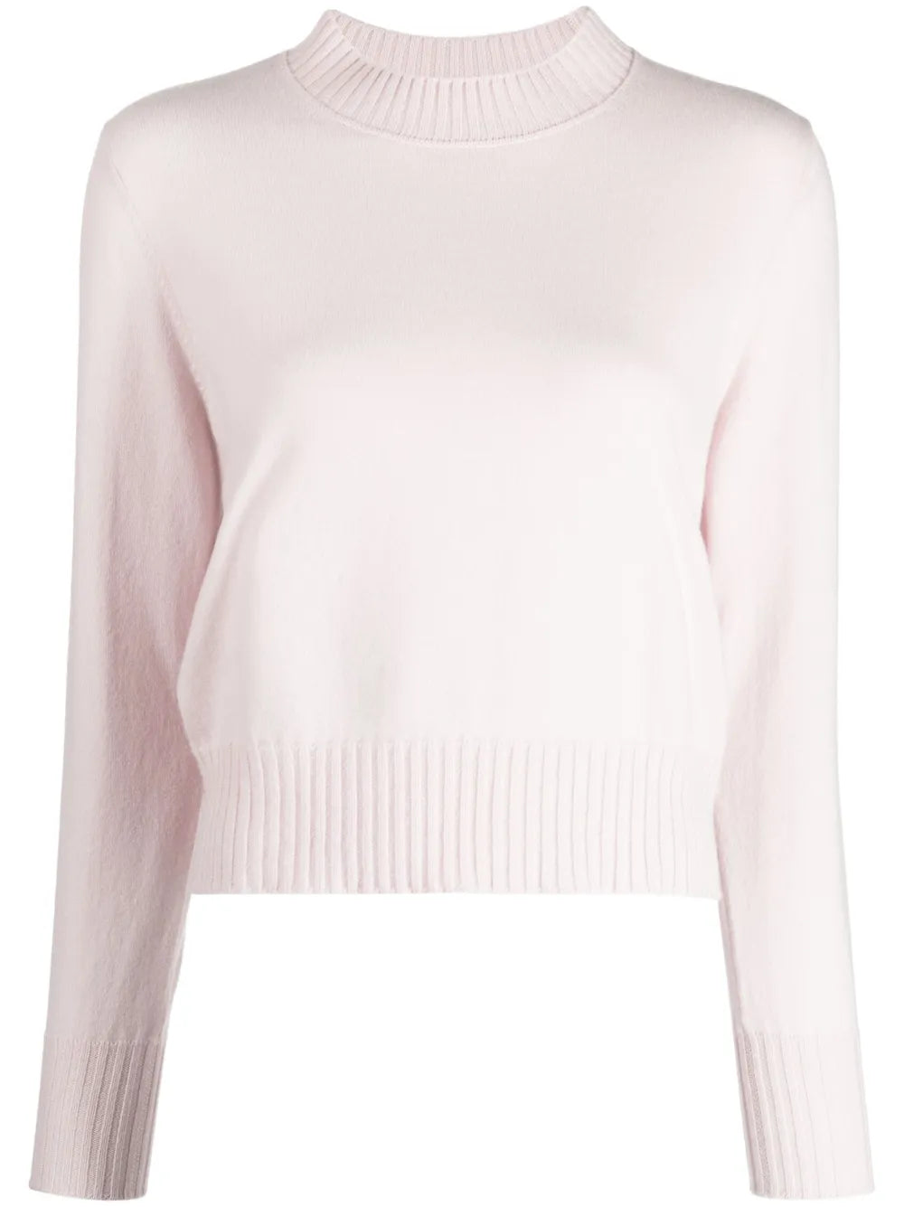 Cropped Ribbed-Knit Cashmere Jumper