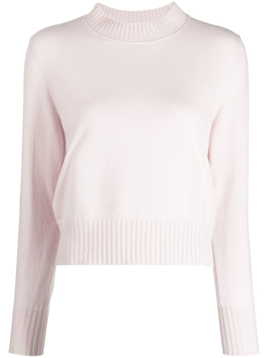 Cropped Ribbed-Knit Cashmere Jumper
