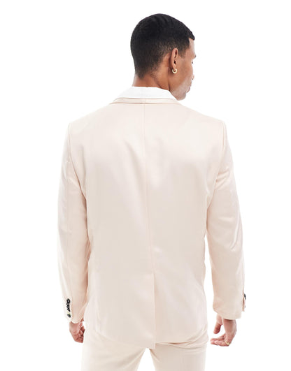 Double Breasted Skinny Suit Jacket