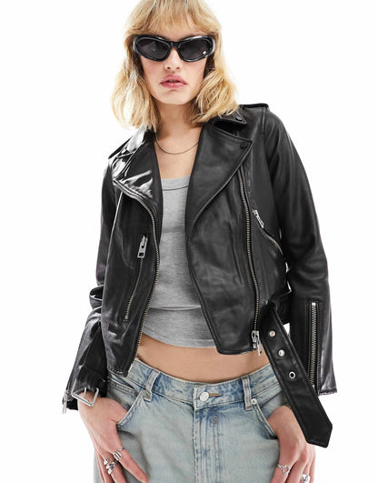 Balfern Leather Biker Jacket