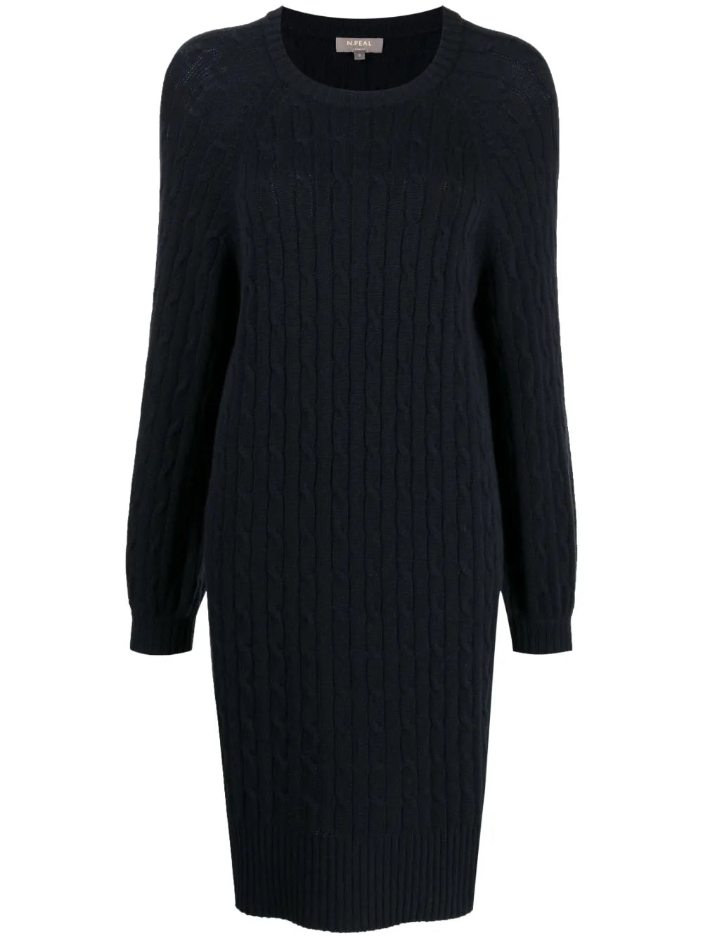 Cable-Knit Round-Neck Dress