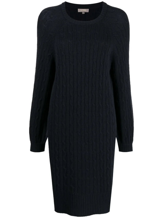 Cable-Knit Round-Neck Dress
