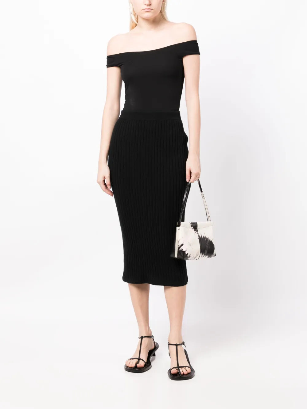 Organic Cashmere Ribbed Skirt