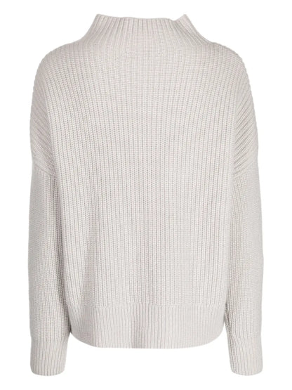 Ribbed-Knit Funnel-Neck Jumper