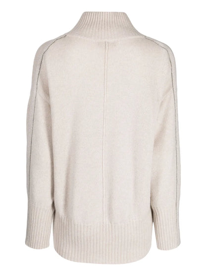 Lurex-Detailing Cashmere Jumper