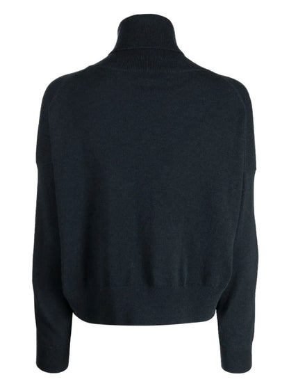 Roll-Neck Ribbed-Knit Cashmere Jumper