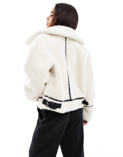 Borg Contrast Trucker Jacket