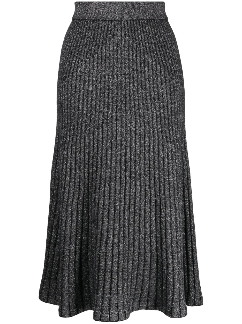 Pleated Cashmere Midi Skirt