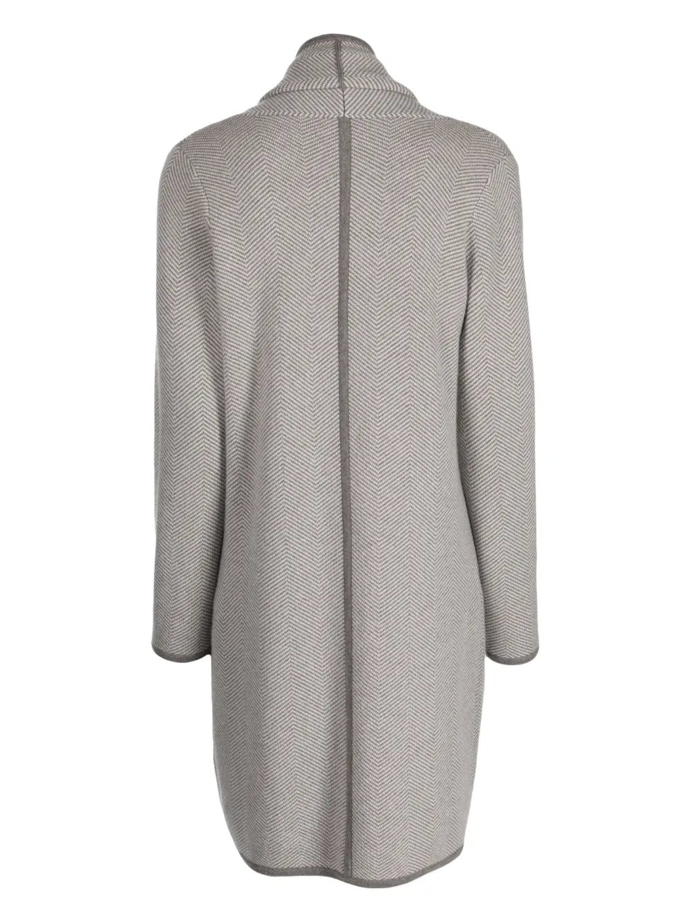 Herringbone-Pattern Cashmere Cardigan
