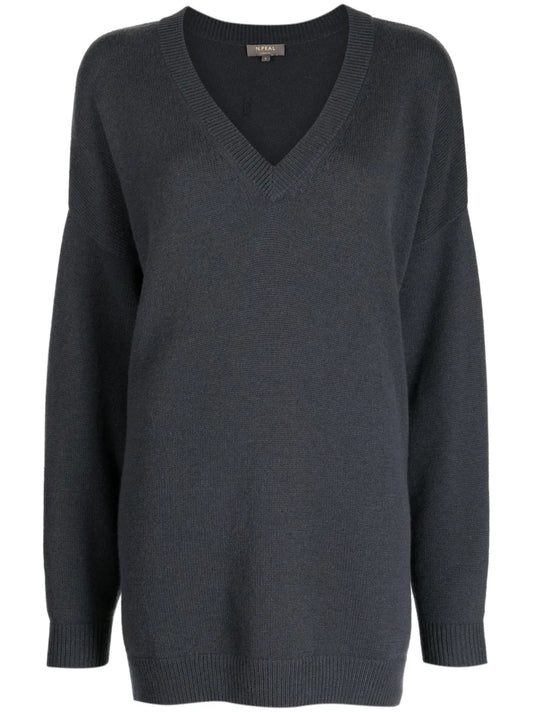 Fine-Knit V-Neck Cashmere Jumper