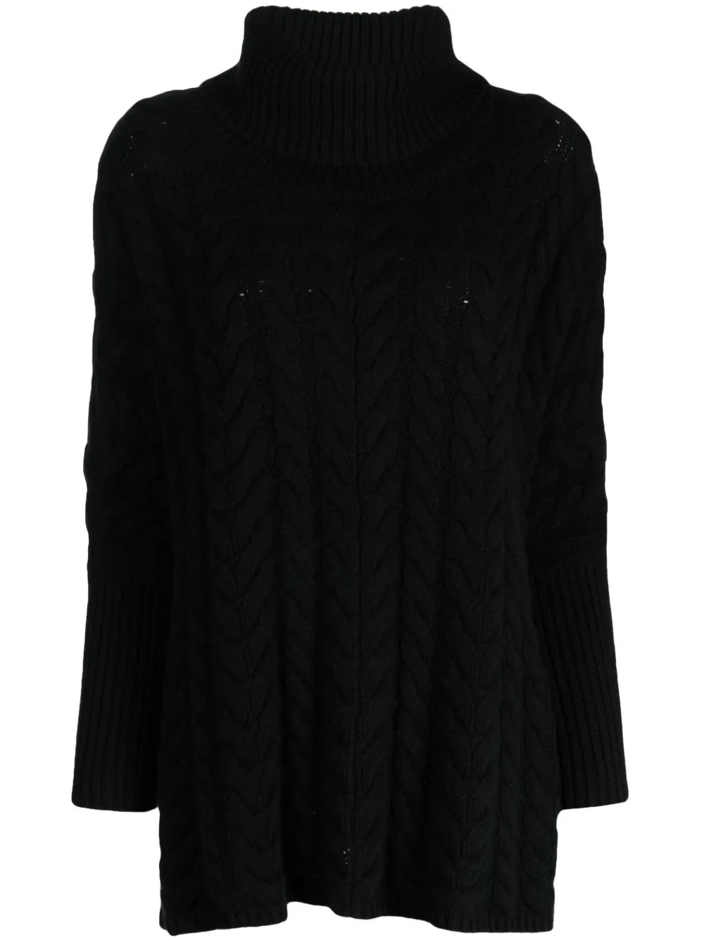 Cable-Knit Roll-Neck Cashmere Jumper