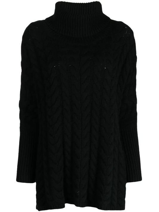Cable-Knit Roll-Neck Cashmere Jumper