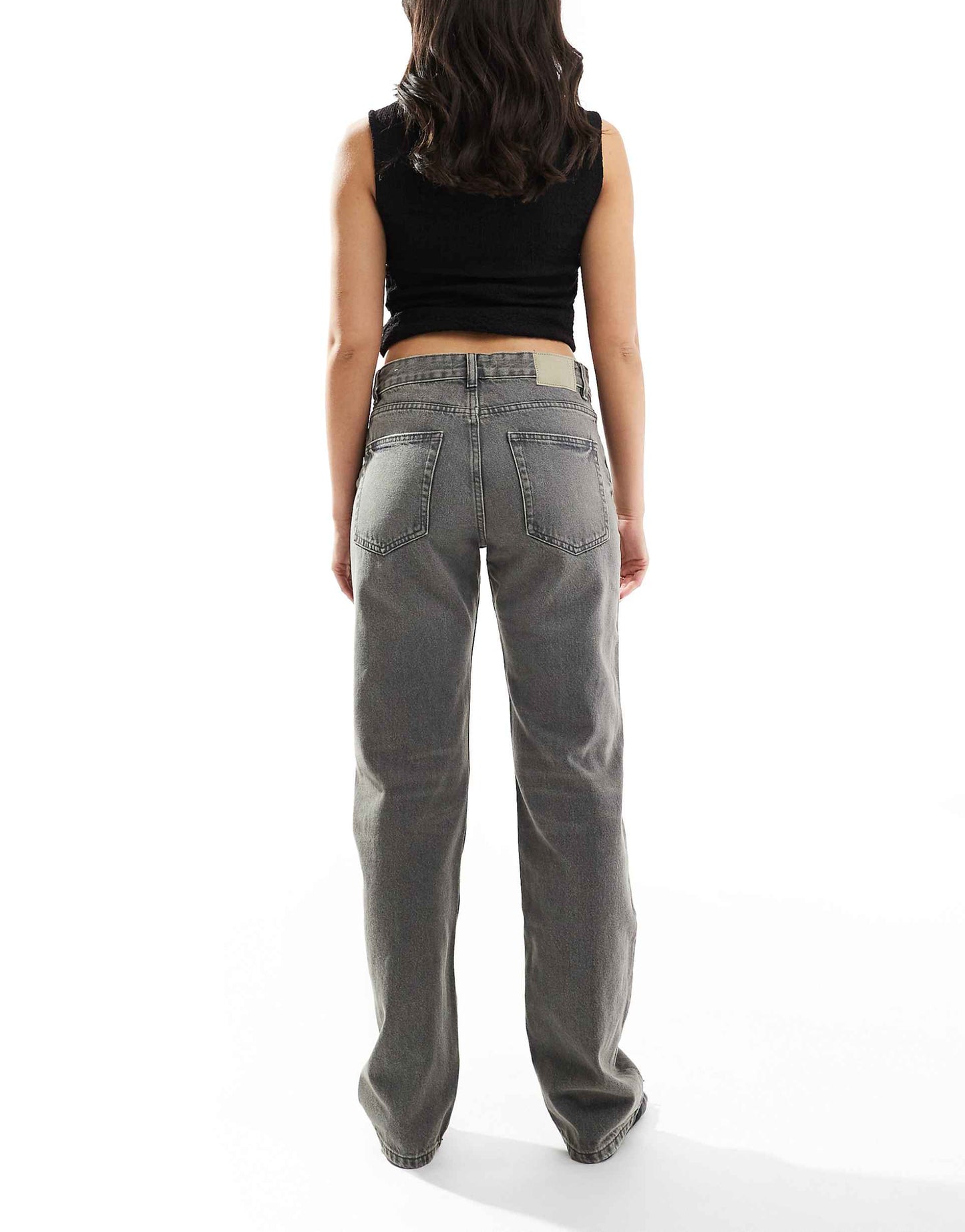 Mid Rise Straight Leg Jean