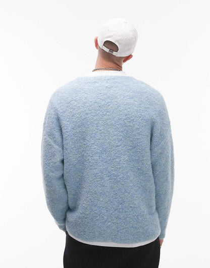 Relaxed Fit Boucle Cardigan