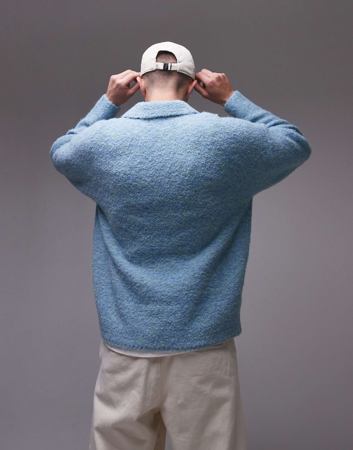 Oversized Fit Boucle Polo