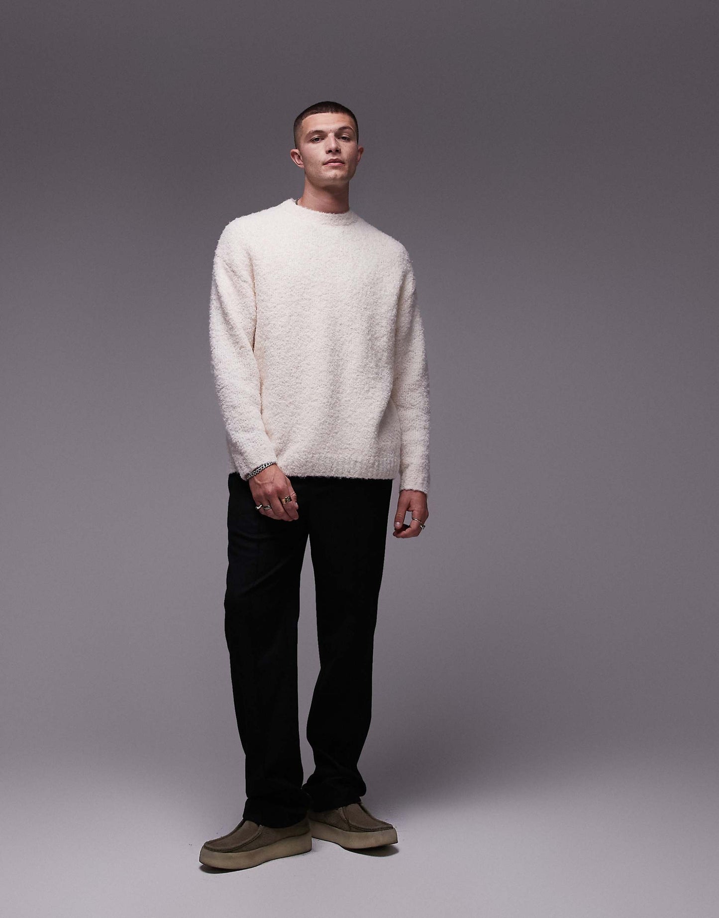 Relaxed Fit Boucle Jumper