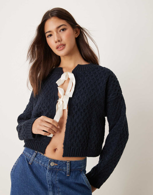 Bow Tie Detail Cardigan