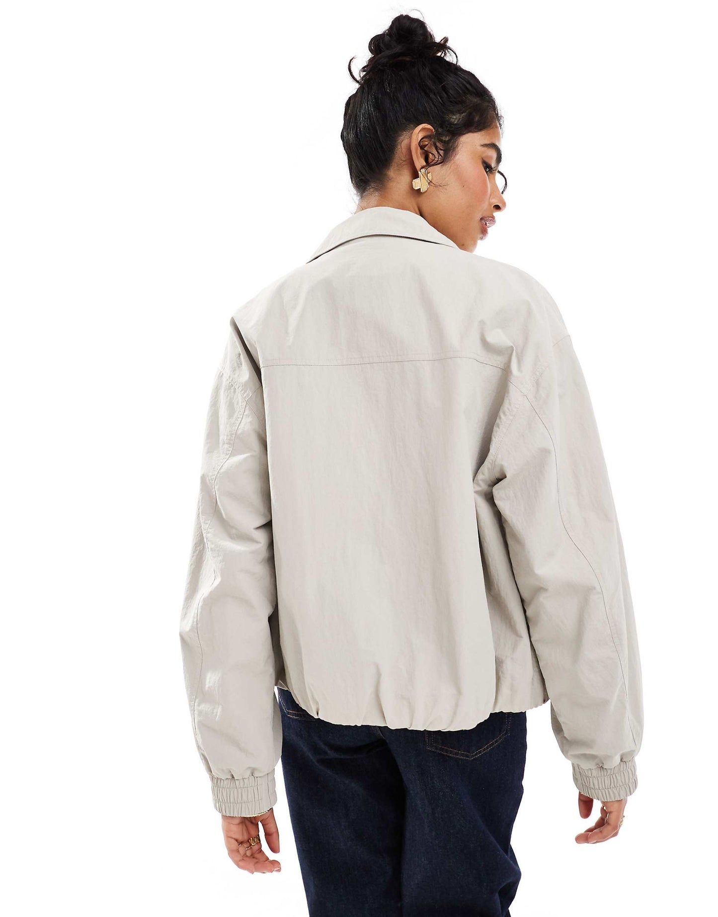 Check Lined Harrington Jacket