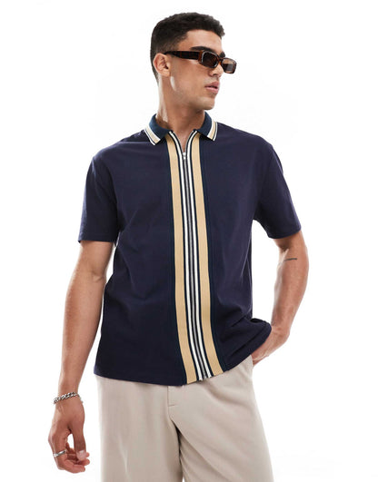 Relaxed Polo With Contrast Tipping