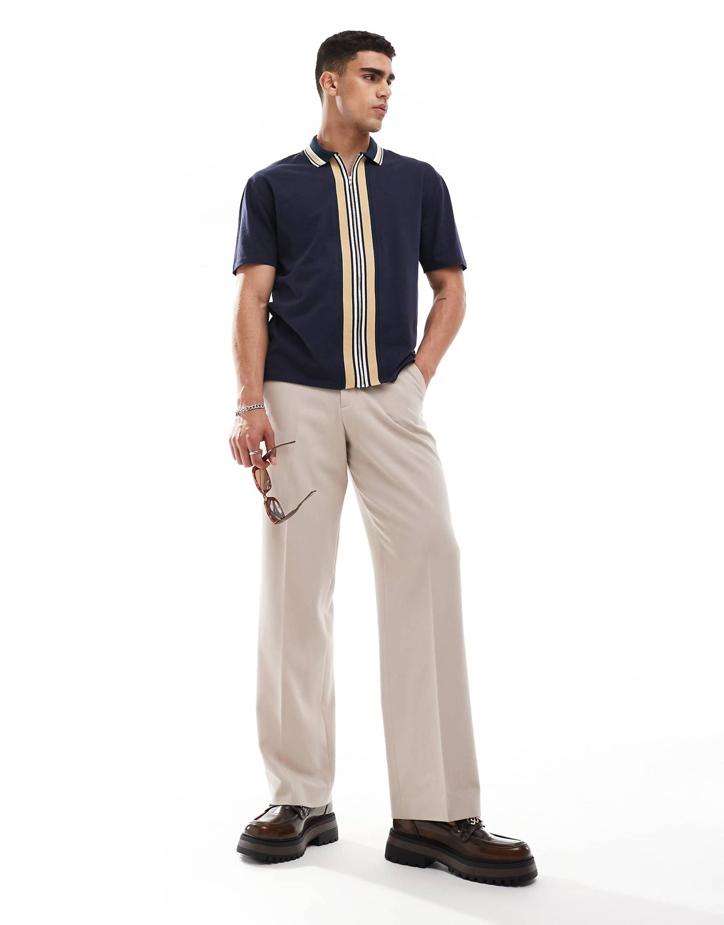 Relaxed Polo With Contrast Tipping