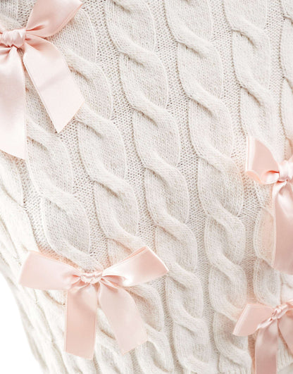 Satin Bow Detail Knitted Jumper