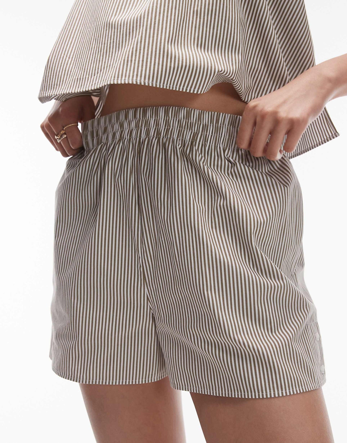 Co Ord Stripe Cotton Short