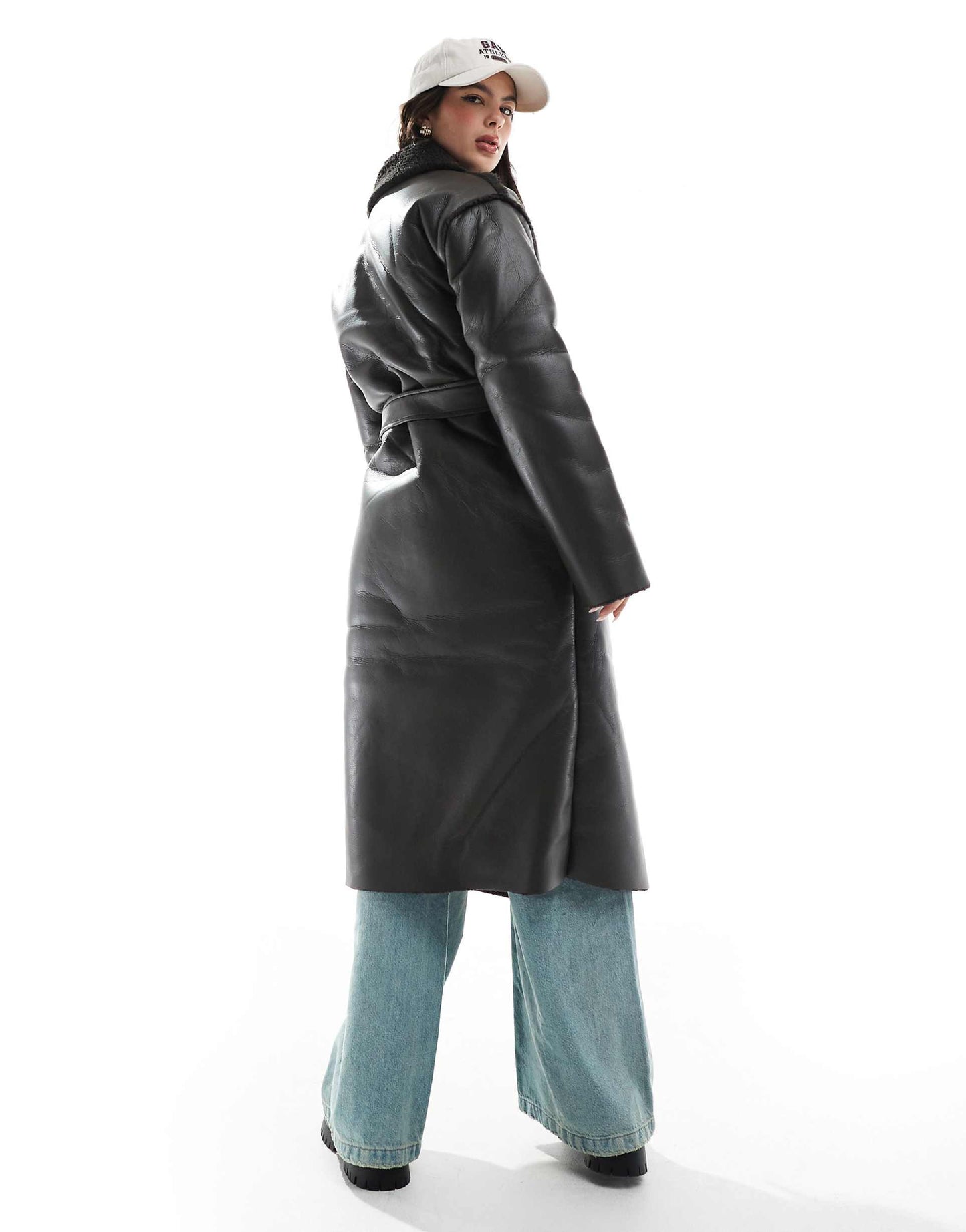 Faux Shearling Long Coat