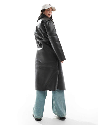 Faux Shearling Long Coat