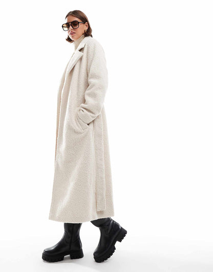 Boucle Formal Belted Coat