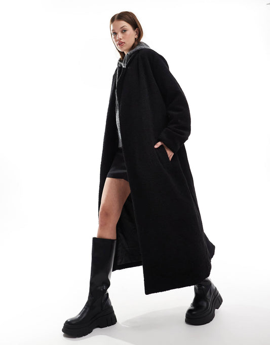 Textured Belted Overcoat