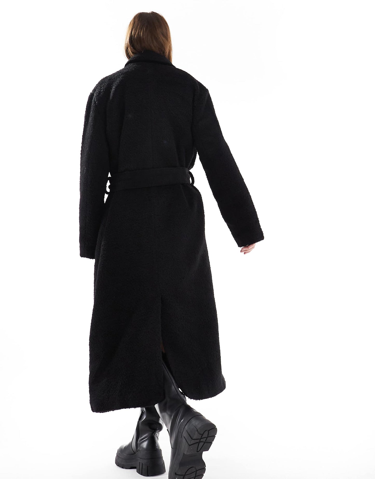 Textured Belted Overcoat