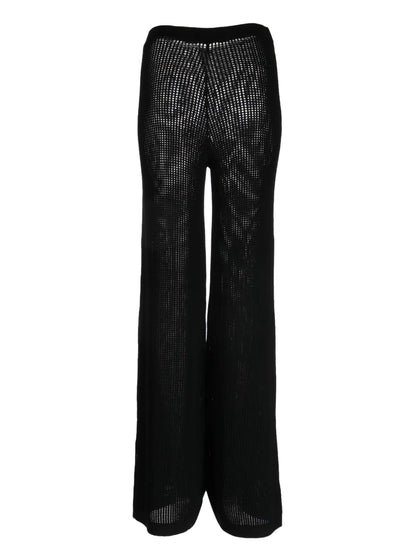 High-Waist Knitted Trousers