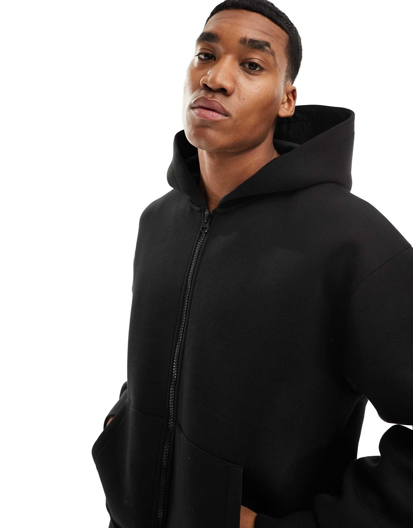 Heavyweight Oversized Scuba Hoodie With Zip
