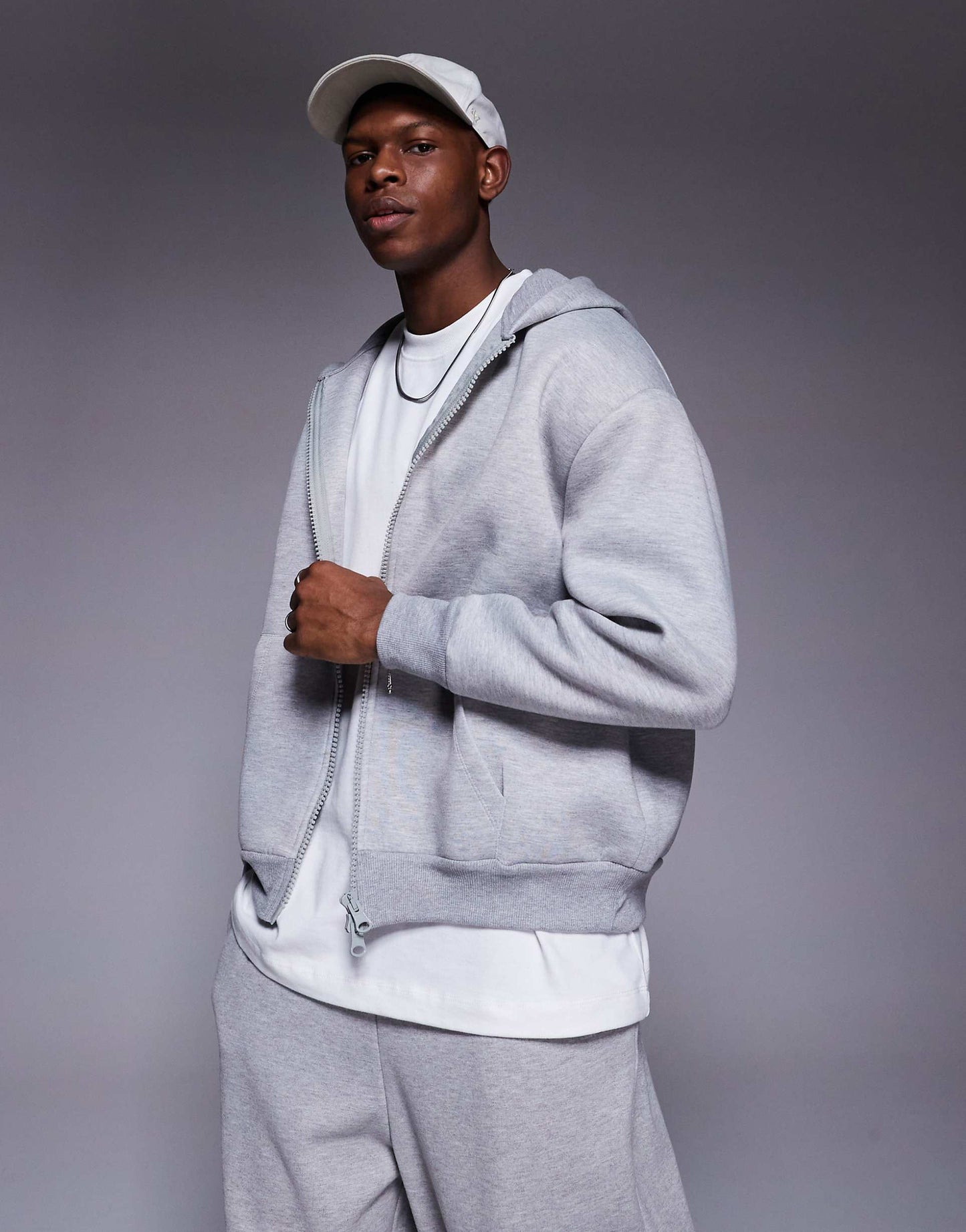 Heavyweight Oversized Scuba Hoodie With Zip