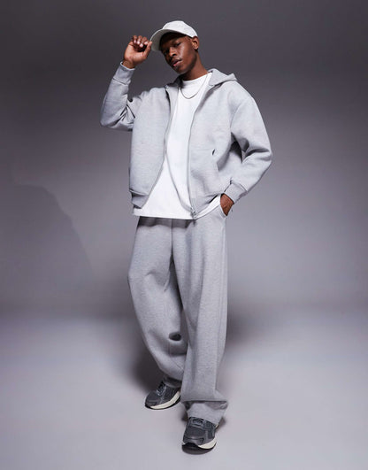 Heavyweight Oversized Scuba Hoodie With Zip