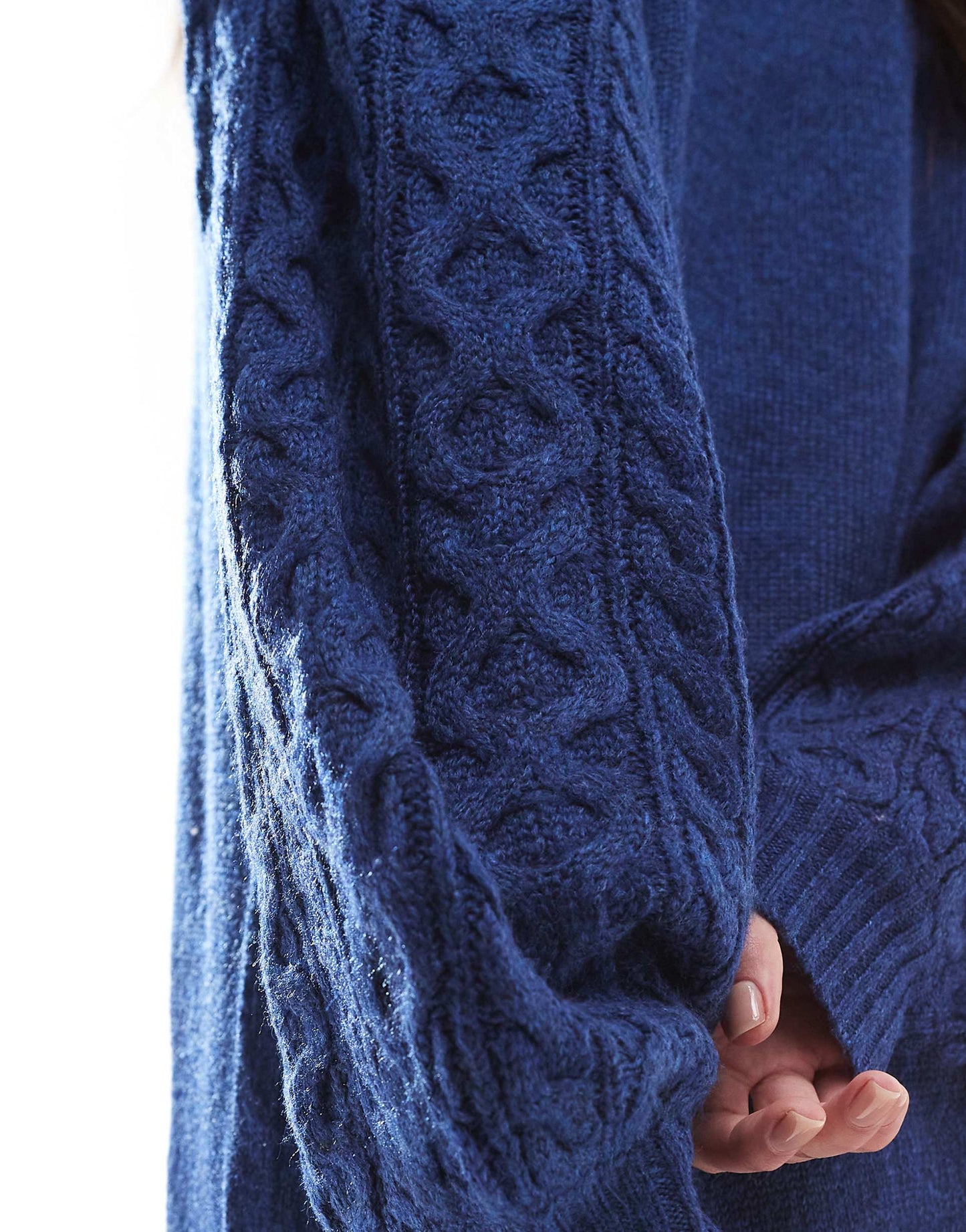 Cable Knit Longline Cardigan