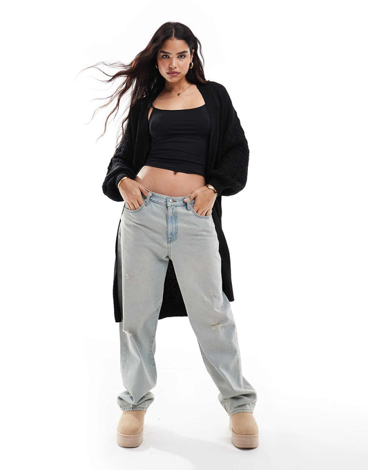 Cable Knit Longline Cardigan
