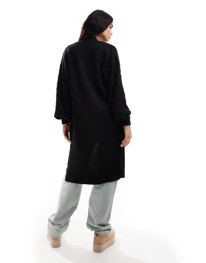 Cable Knit Longline Cardigan