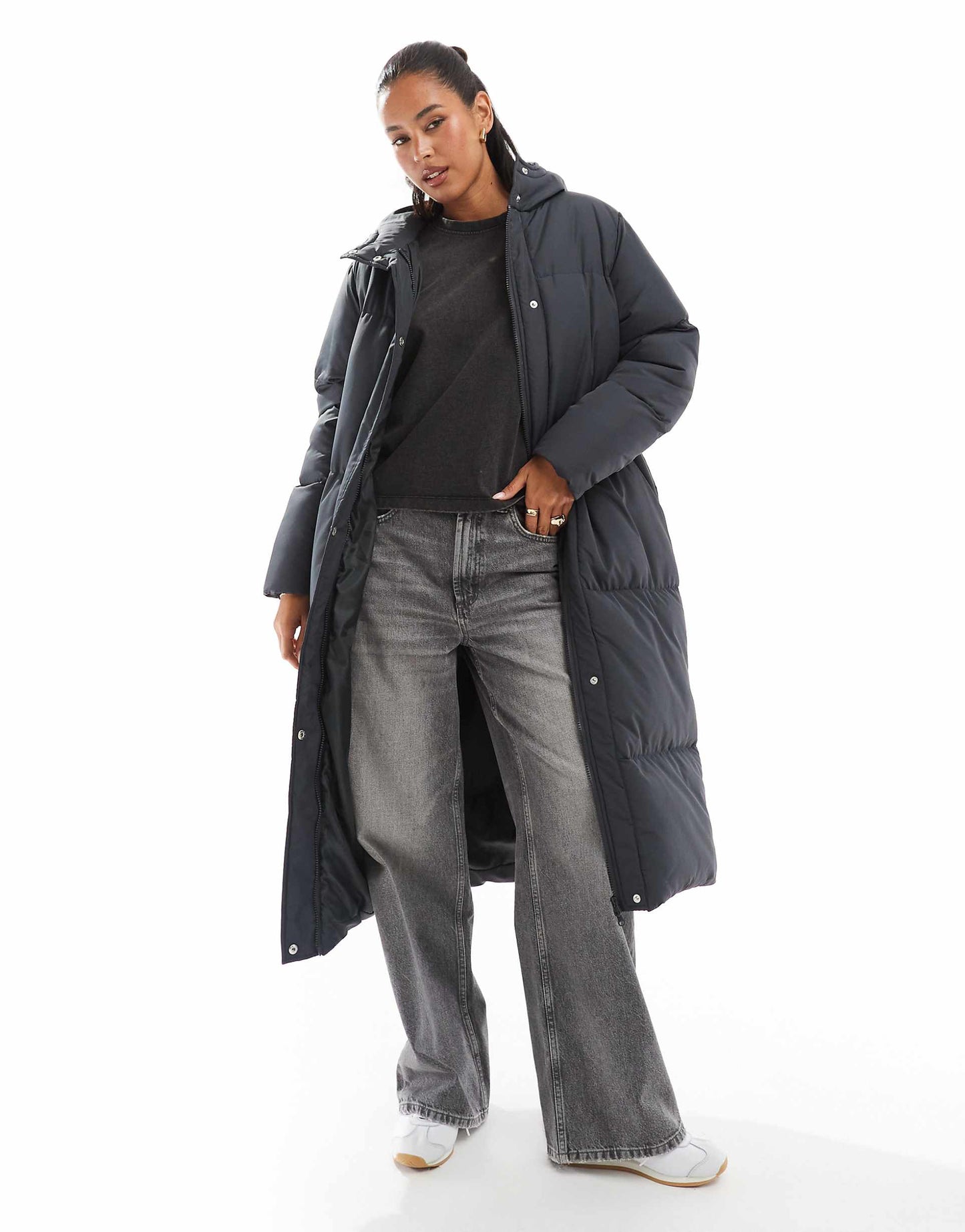 Maxi Puffer Coat With Hood