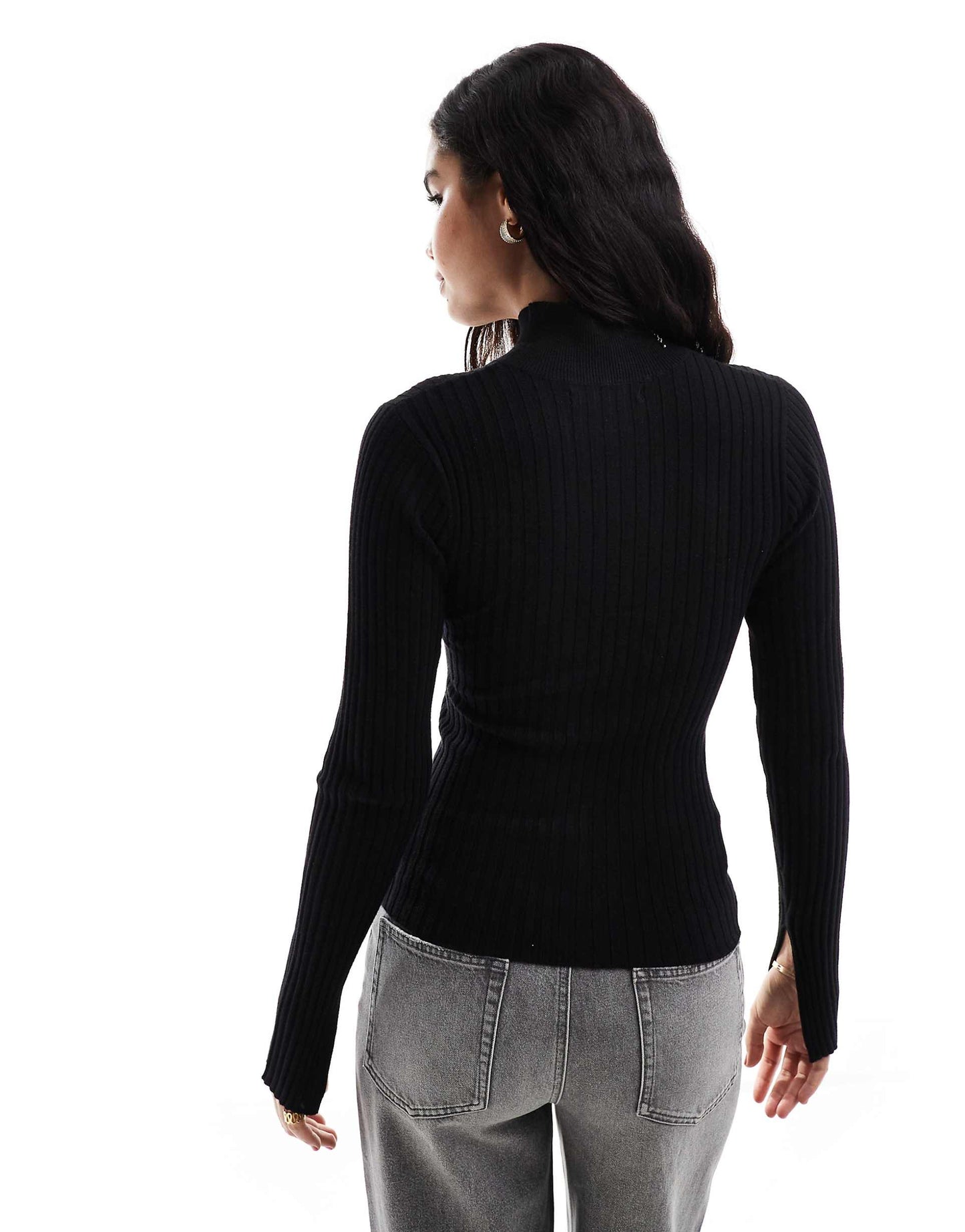High Neck Split Sleeve Jumper