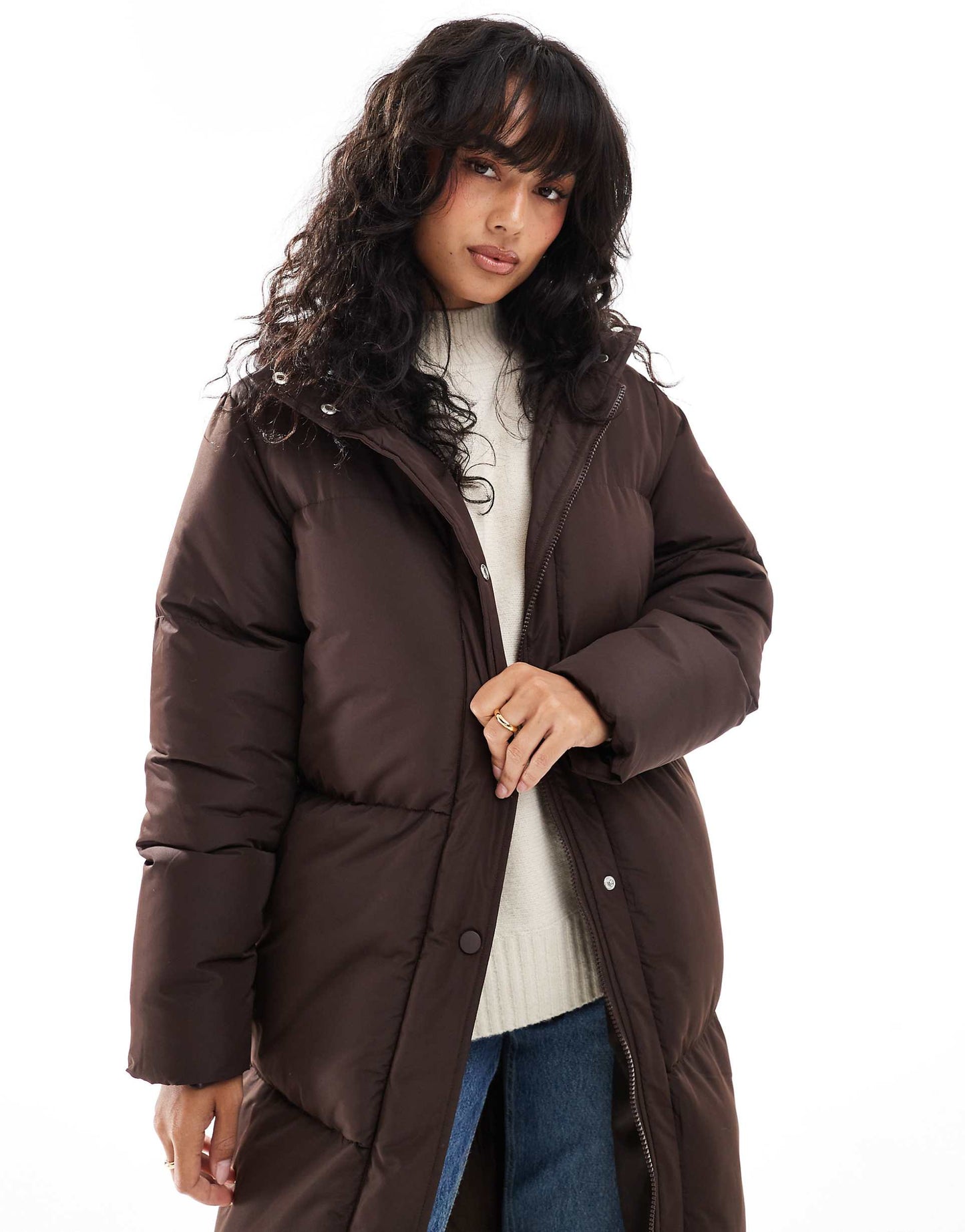 Maxi Puffer Coat With Hood