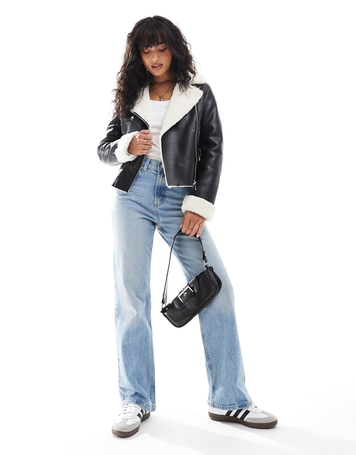 Aviator Jacket With Borg Contrast Collar