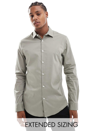 Stretch Slim Fit Work Shirt
