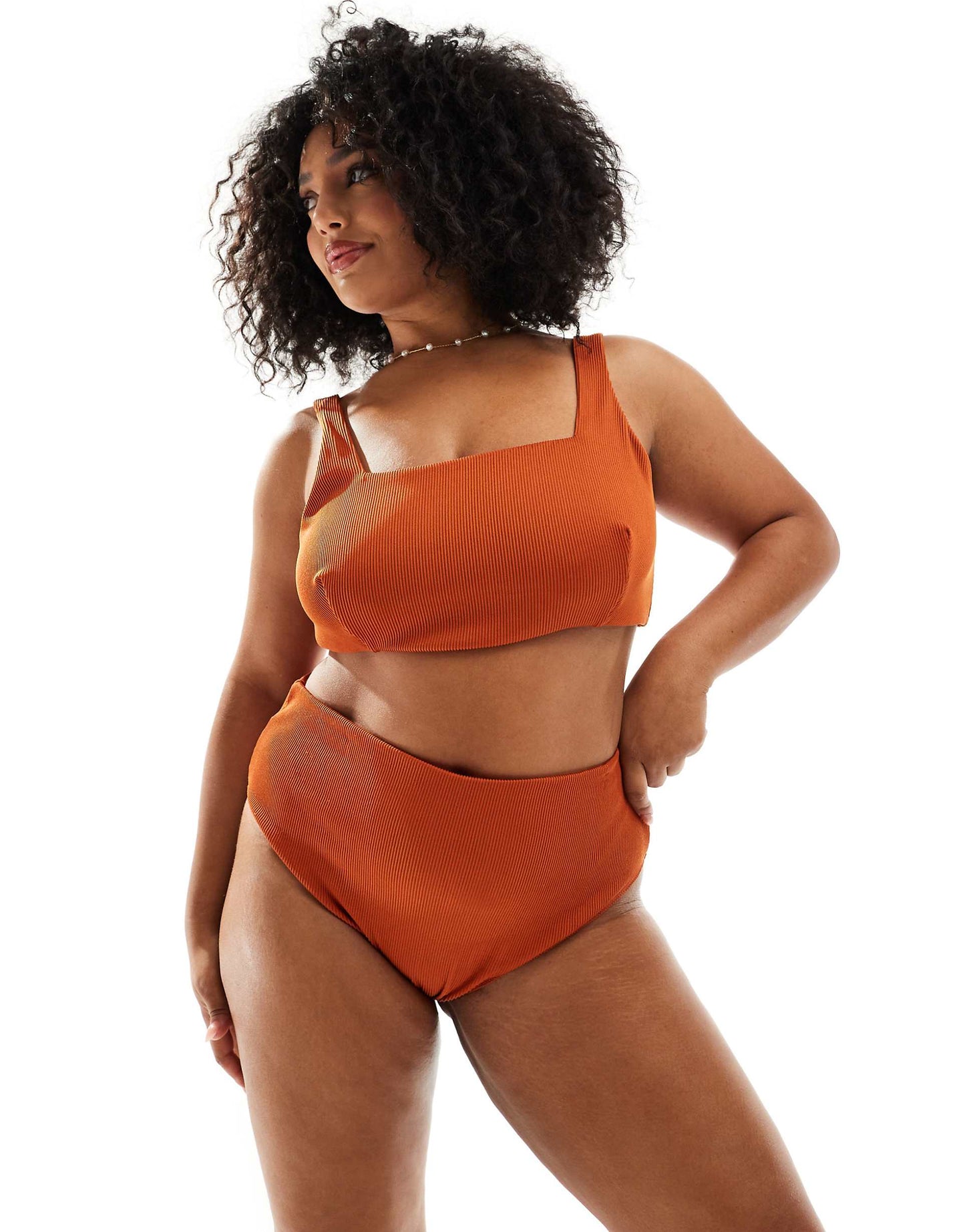 Curve Emily Rib Crop Bikini Top
