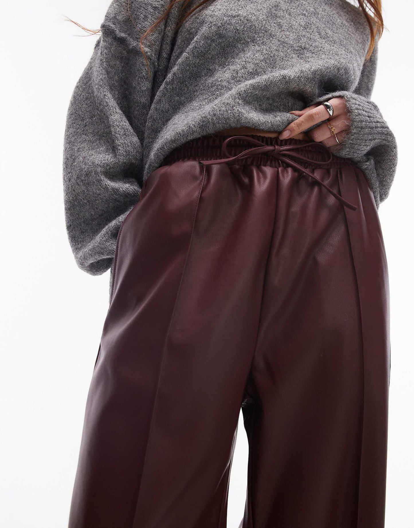 Faux Leather Jogger